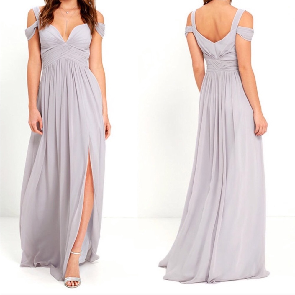 Lulus Oceans  of Elegance Gown Maxi Dress Size 8
